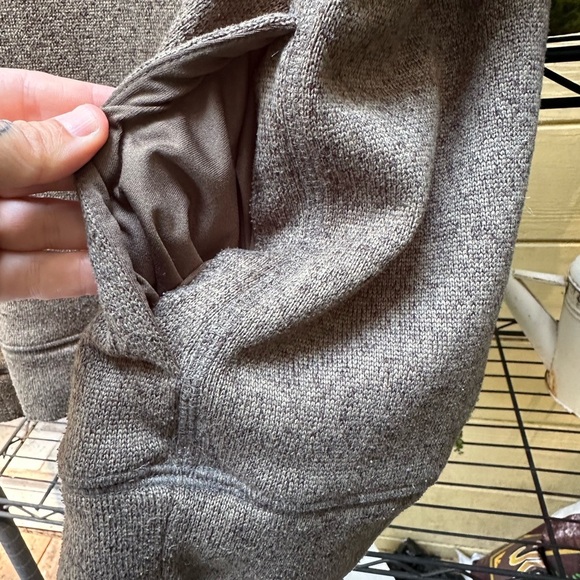 SONOMA Forest Green Men's Hoodie Size L Henley Button Up 2 Pockets Warm dadcore - Picture 5 of 12